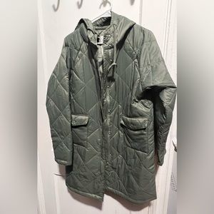 NWT long green jacket